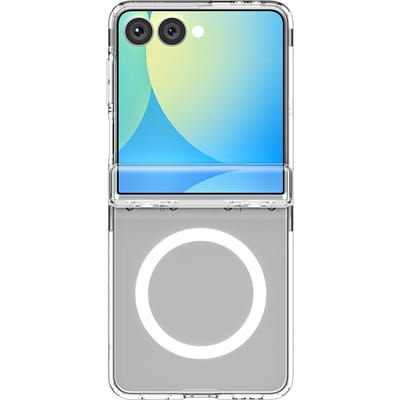 Spigen Ultra Hybrid Pro MagFit Backcover voor de Samsung Galaxy Z Flip 7 - Clear / White