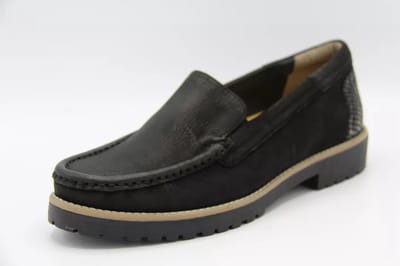 Helioform Moccassin zwart (Maat - 5, Kleur - Zwart)