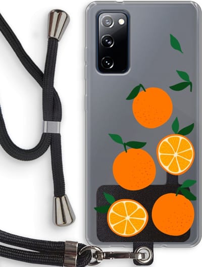 Case Company® - Hoesje met koord geschikt voor Samsung Galaxy S20 FE / S20 FE 5G hoesje met Koord - Will you be my clementine - Telefoonhoesje met Zwart Koord - Bescherming aan alle Kanten en Over de Schermrand