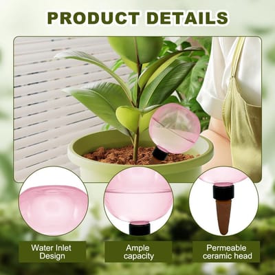 Irrigatieballen voor Planten - Zelfbewatering en Automatische Waterdispenser - 4 Stuks van 500 ml voor Binnen- en Buitenplanten, Balkon en Tuin