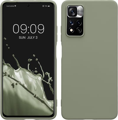 kwmobile telefoonhoesje geschikt voor Xiaomi Redmi Note 11 Pro / Note 11 Pro (5G) / Note 12 Pro (4G) - Hoesje voor smartphone - Back cover in grijsgroen