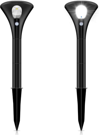 FlinQ Spike - Tuinverlichting op Zonne Energie - Solar Buitenverlichting - LED Buitenlamp met Dag en Nacht Sensor - Krachtige Verlichting voor Buiten in de Tuin - Tuinlamp Waterdicht - 2 Stuks