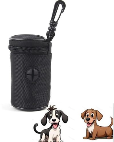 Dailygoods- Poepzakhouder Waterdicht - Poepzakjeshouder Hond - Dispenser - Oxford Stof - 9,5 x 5 cm - Inclusief Karabijnhaak - Poepzakdispenser
