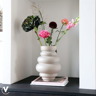 Vaas - Ivory vaas Maputo - glas - Medium - Ø22 x H30 cm