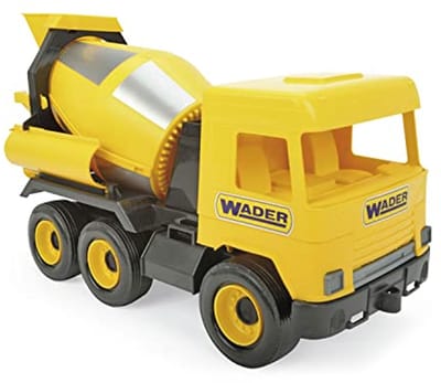 Betonmixer Truck - Bouwvoertuig Speelgoed - Buiten Spelen - Draaibare Trommel - 43 cm Lang - Geel