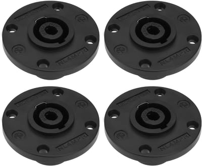 Dailygoods- Flensaansluitingen Set van 4 - 4-polige Chassisconnectoren - Ronde Flens Maat G - Hoog Aanpassingsvermogen - Metalen Vergrendelingssysteem - Uitstekende Signaaloverdracht - Chassisconnector