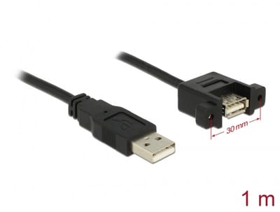 Delock USB 2.0 A Male naar USB 2.0 A Female - 1 m