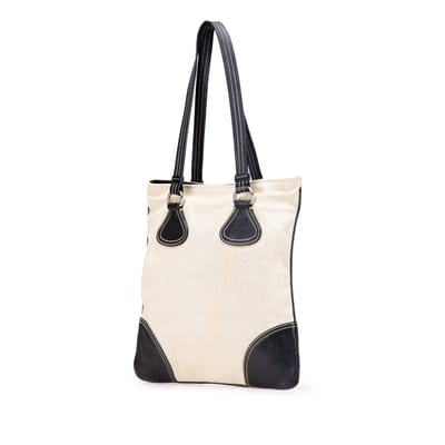 Tote Bag Canvas met Leren Accenten