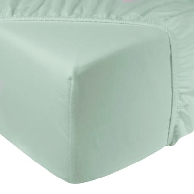 DoubleDry Hoeslaken Flanel 100% Zacht Katoen - Eenpersoons 90x200 cm - Rondom Elastiek - Mint