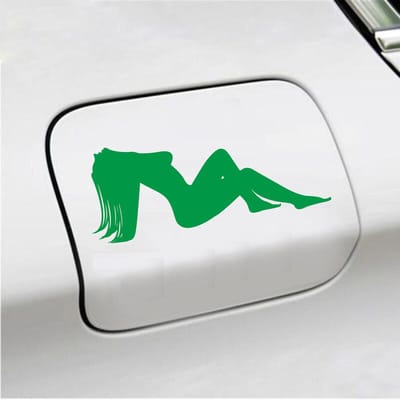Bumpersticker - Dame - 7,3 X 18 - Groen