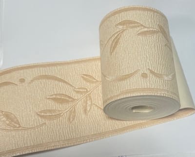 behangrand creme klassieke bladeren voelbaar reliëf 6071