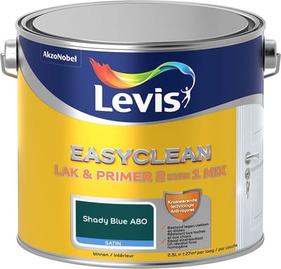 Levis - Easyclean Lak & Primer 2-In-1 Mix - Shady Blue A80 - Mengverf - 2,5 L