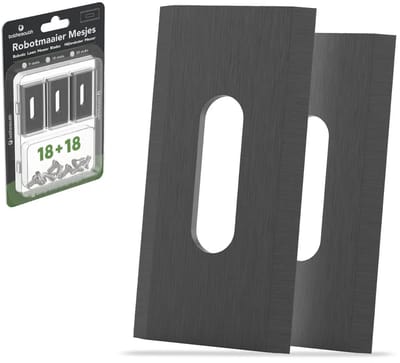 To the South® Universele Endurance Robotmaaier Mesjes geschikt voor o.a. Gardena, Husqvarna, McCulloch, Yard Force, Segway, Garden Feelings, Cramer, Ferrex & Florabest - Black Coated - 18 Stuks