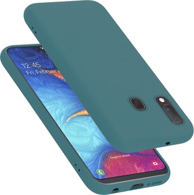 Cadorabo Hoesje geschikt voor Samsung Galaxy A10e / A20e in LIQUID GROEN - Beschermhoes gemaakt van flexibel TPU silicone Case Cover