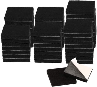 Meubelvilt Pads - Vloerbeschermers - Krassen Voorkomen - Zelfklevend Sterk - Vierkant 3cm - Zwart