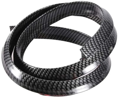 Dailygoods- Spatbordverbreding 15 mm - Rubber - Flexibel - Wenkbrauwbescherming - Antikras Pad - Zwart 150 cm - Wielbescherming