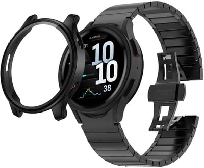 Screenprotector en Hoesje geschikt voor Garmin Venu 4 41 mm - 360 Graden Volledige Bescherming - Beschermglas Hoes Screen Protector Glas