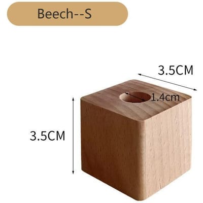 Porte-stylo minimaliste en bois massif de noyer, salon, bureau, bureau, porte-stylo de rangement créatif, ornement de chevet beige