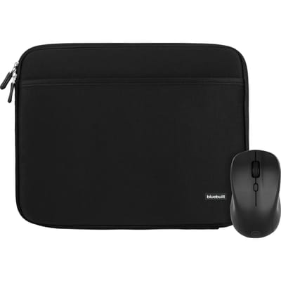 BlueBuilt Laptophoes breedte 30 cm 12-13 inch Zwart + Nexum Draadloze muis