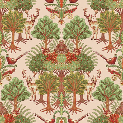 Dutch Wallcoverings - Tapestry Nordic Deer Forest Green - TP422303