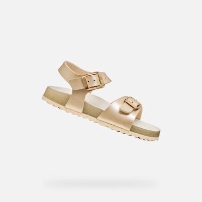 GEOX ADRIEL TIENERS Sandalen - PLATINA - Maat 28