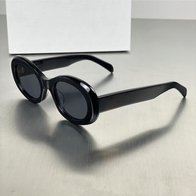 Lunettes de soleil de mode de créateur Lunettes de frontière rétro personnalisées Mode Lunettes de soleil de plage Uv400 colorées pour hommes et femmes Black