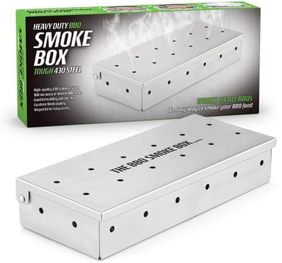 JHUBERS- Rookbox Heavy Duty RVS - Smokerbox - BBQ Accessoire - Universele Roker - 950 ml Capaciteit - 28 Rookgaten