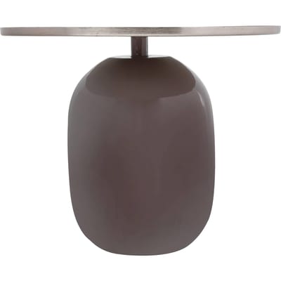 Hearthome & Living - Bijzettafel Mylene - Grijs/Zilver - 51x51x40.,cm (LxBxH)
