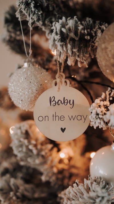 BolleToet - kerstbal baby on the way - bekendmaking zwangerschap