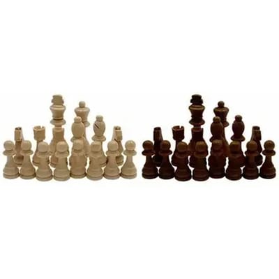 Games Records Schaakhout 9 Cm (wit+zwart)