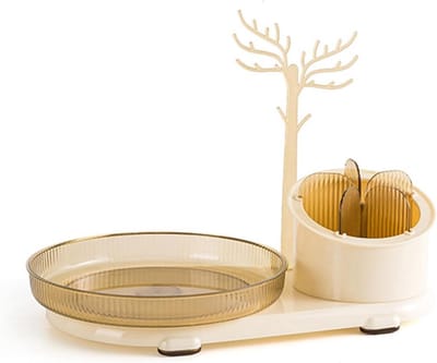 Make-up organizer met roterend design voor huidverzorging - cosmetische opslag met sieradenboom