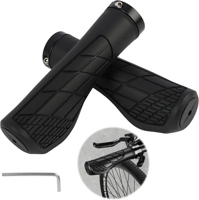 Ergonomische Fietshandvatten, 1 Paar 22 mm voor MTB, Racefiets, Stadsfiets en Trekkingfiets, Antislip Handgrepen met Montagegereedschap Inclusief