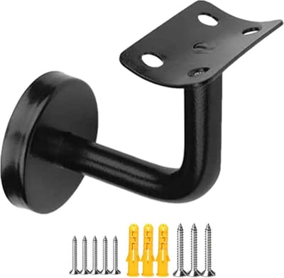 Leuninghouders Trap - Trapleuningsteunen - Trap Renoveren - Roestvrij Staal - 60 x 80 mm - Zwart