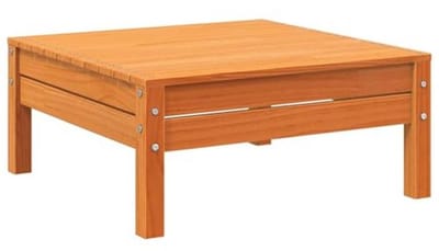 Houten Tuinpoef - Outdoor Hocker en Voetenbank in Wasbruine Afwerking