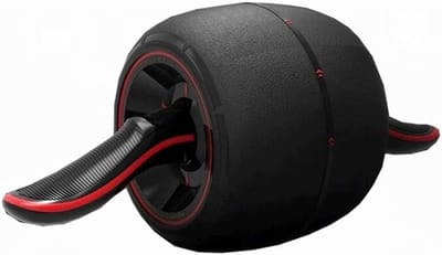 Buikspierwiel - Core Trainer - Kracht Training - Met Terugslagveer - 17.5 cm Breed - Zwart