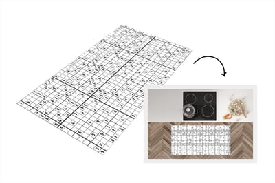 Keukenloper - Loper keuken - Sudoku - Puzzel - Patroon - 120x60 cm - Keukenloper vinyl