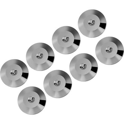 8 stuks 25 x 4mm Universele Koperen Luidspreker Schokbasis Pad Isolatie Voeten Mat Vloer Schijf Gun Kleur zwart