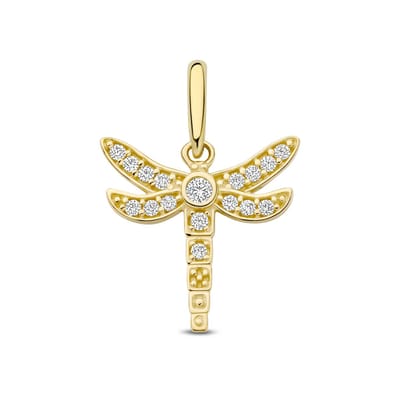 New Bling - 9NBG-0912 - 14K geelgouden Hanger – Vlieg – Dames Hanger
