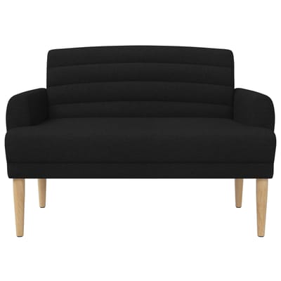 vidaXL - Lovingseat - met - knoopge - tuft - Zwart - 116 - x - 67 - x - 80 - cm - Stof