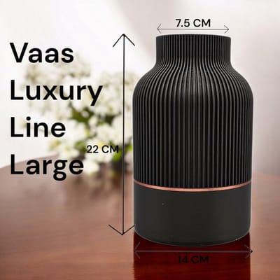 Layerzz - luxury Line 3d geprinte vaas - duurzaam Uniek - koper accent - 22 CM