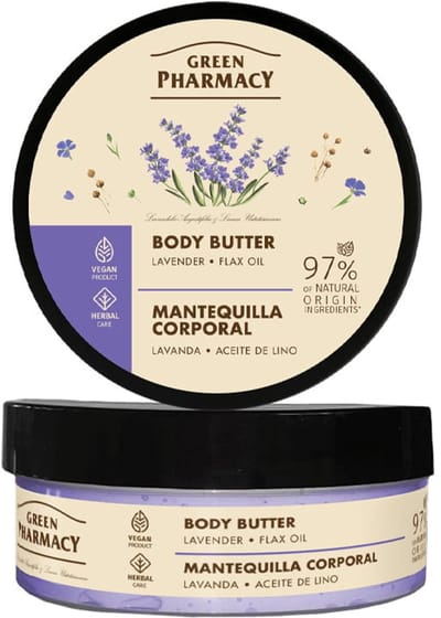 Lavendel en Lijnzaadolie Body Butter - macadamia olie - verbeterd de bloed circulatie 200ml