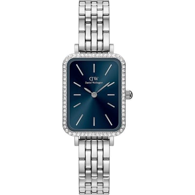 Daniel Wellington DW Watch Quadro Lumine Bezel 5-Link Arctic Silver 20x26mm