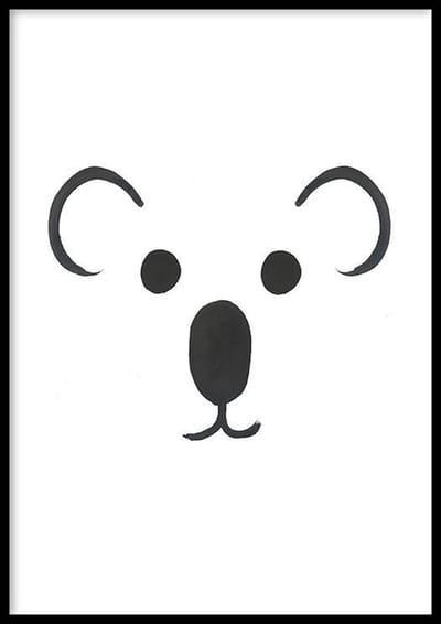 Poster Koala - 70x100cm - Poster Babykamer - Poster Kinderkamer - 250g Fotopapier