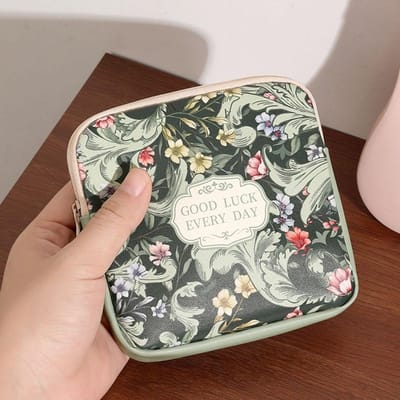 Nieuwe PVC Maandverband Tas Grote Capaciteit Multifunctionele Portemonnee Mini Datakabels Organizer