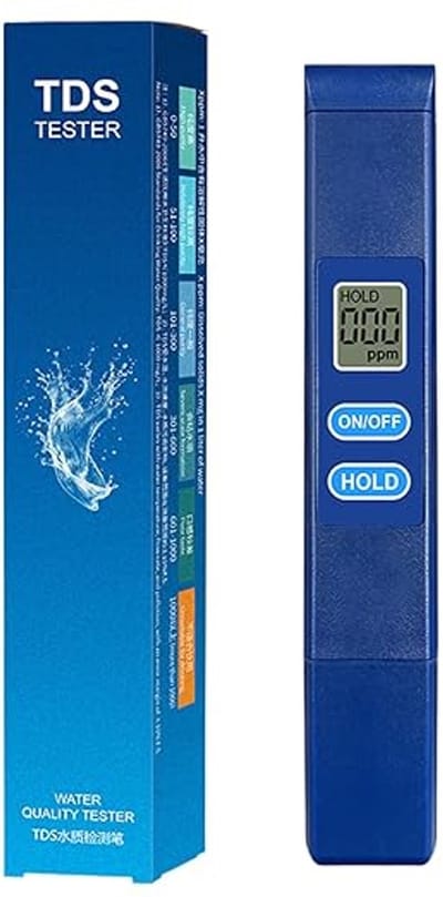 Waterkwaliteitsanalysator: Drinkwateranalysator in zakformaat, meter voor totaal opgeloste stoffen | Geschikt voor thuis, op kantoor en buitenshuis