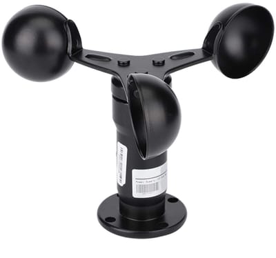 Dailygoody - Wind Sensor - Nauwkeurige Windsnelheidsmeting - ABS en Aluminium Alloy Anemometer - Betrouwbare Weersinformatie - Ideaal voor Tuin en Bui.