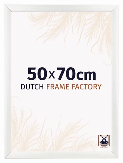 Fotolijst 50x70 cm - MDF - Wit Geveegd - Praag