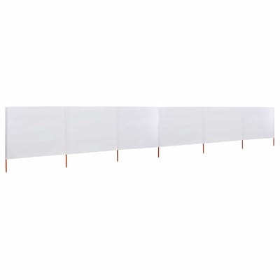 vidaXL - Windscherm - 6-panelen - 800x120 - cm - stof - zandwit