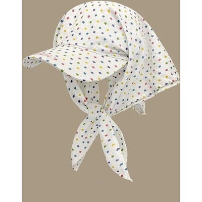 Mode Ademende Sjaal Hoed UV-bescherming Sterrenprint Zonnehoed Zonbescherming Koreaanse Stijl Baseballpet Zomer white