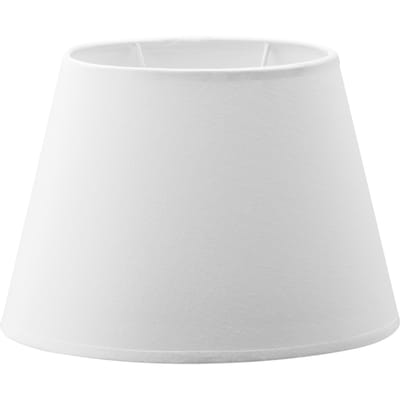 Home Sweet Home Lampenkap Largo ovaal schuin - van stof - Wit - Klassiek stoffen Lampenkap - 24/14/16cm - E27 lamphouder - voor wandlamp. tafellamp